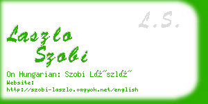 laszlo szobi business card